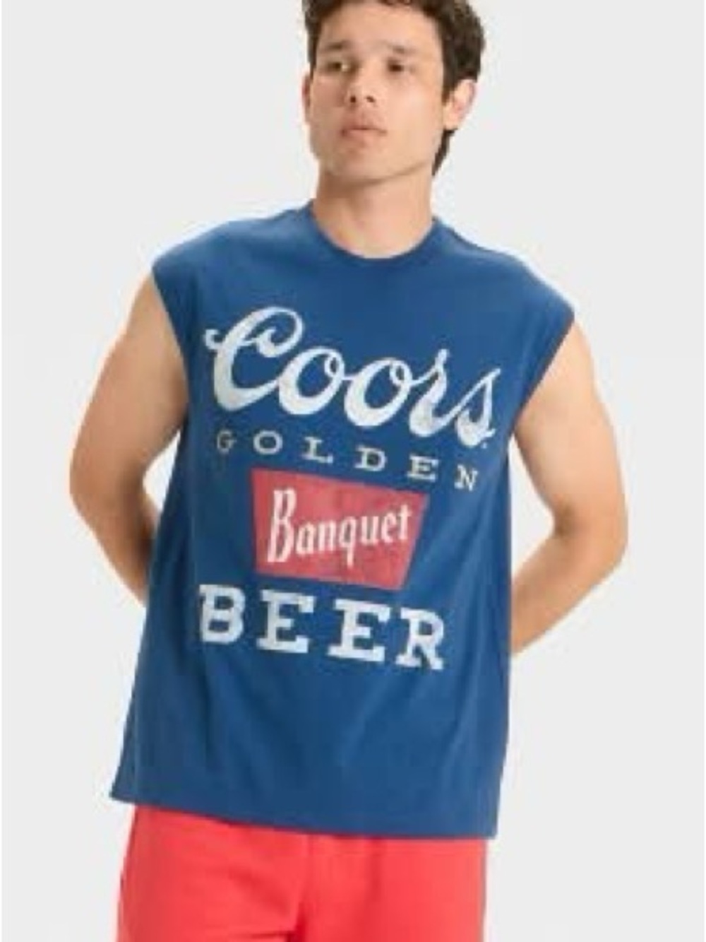 Coors Golden Banquet Blue Graphic Muscle Tank for Men